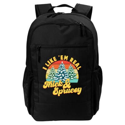 Funny Vintage Christmas I Like 'Em Thick And Sprucey Backpack