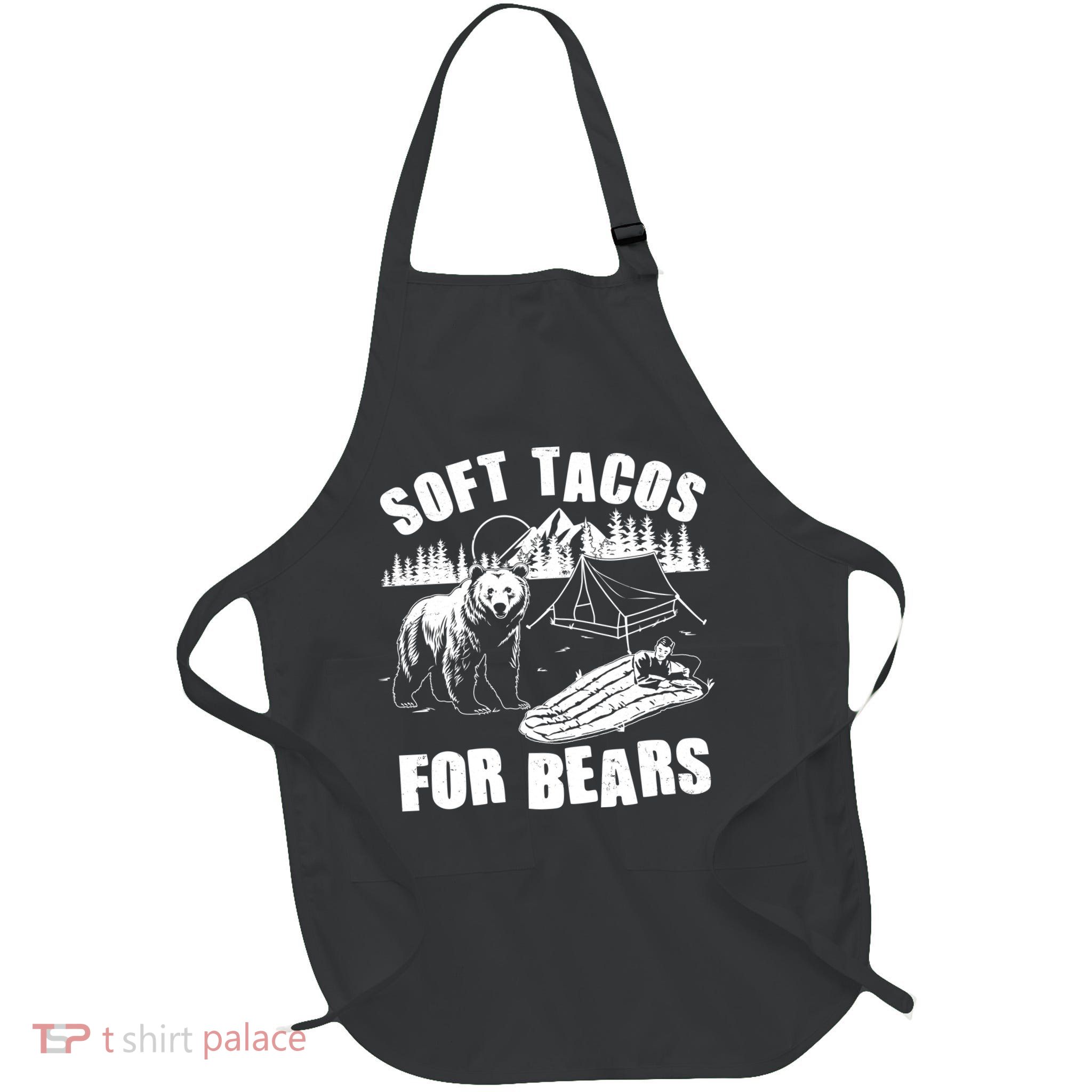 Funny Vintage Camping Soft Tacos For Bears Apron