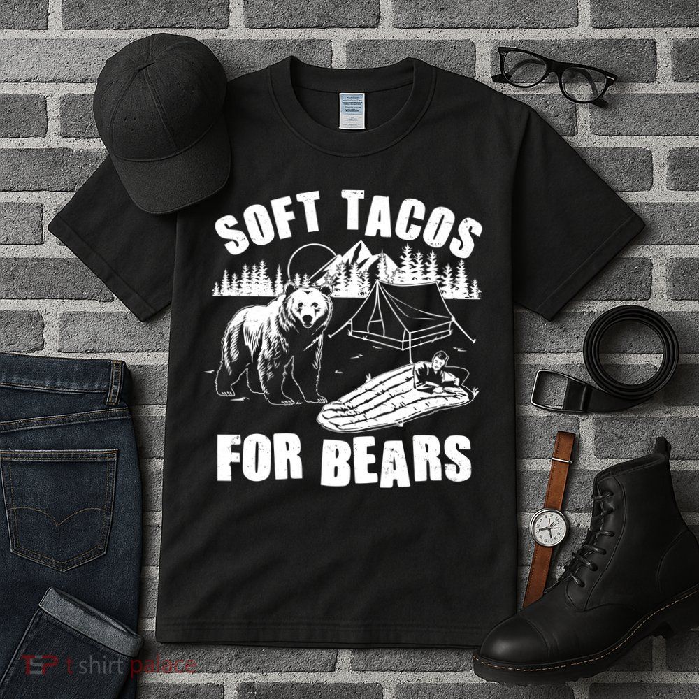 Funny Vintage Camping Soft Tacos For Bears Tall T-Shirt