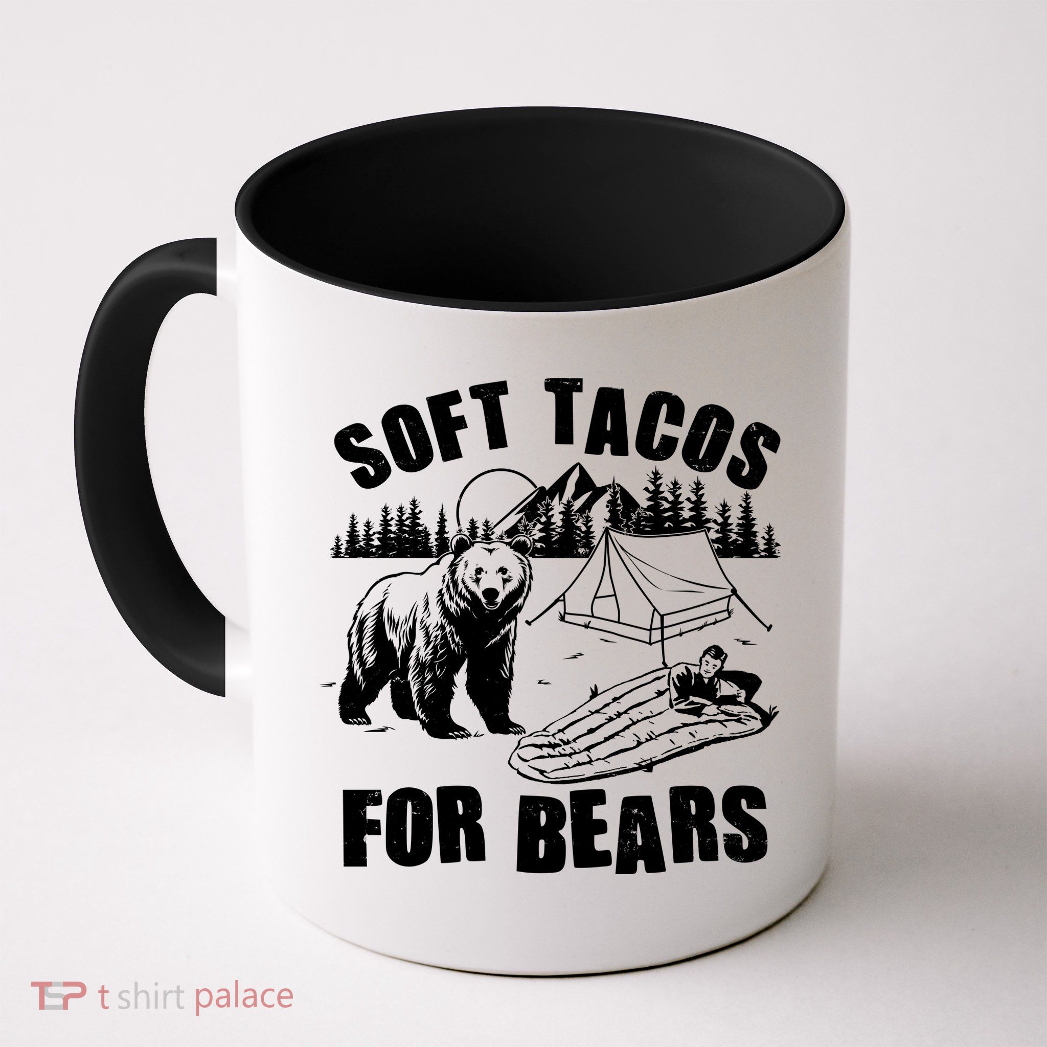 Funny Vintage Camping Soft Tacos For Bears Mug