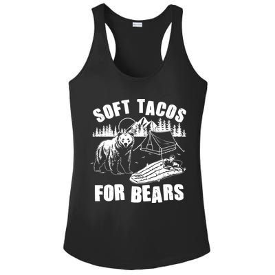 Funny Vintage Camping Soft Tacos For Bears Ladies PosiCharge Competitor Racerback Tank