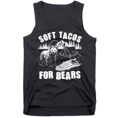 Funny Vintage Camping Soft Tacos For Bears Tank Top