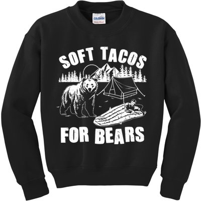 Funny Vintage Camping Soft Tacos For Bears Kids Sweatshirt
