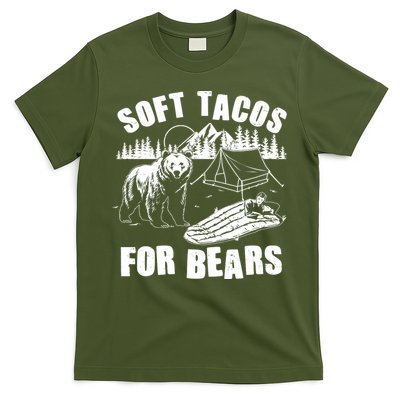Funny Vintage Camping Soft Tacos For Bears T-Shirt