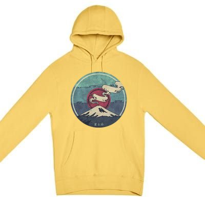 Fuji Volcano Classic Retro Premium Pullover Hoodie