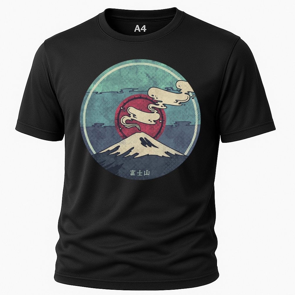 Fuji Volcano Classic Retro Cooling Performance Crew T-Shirt