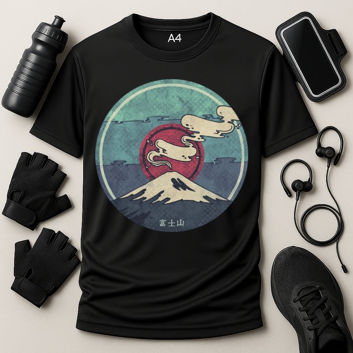 Fuji Volcano Classic Retro Cooling Performance Crew T-Shirt