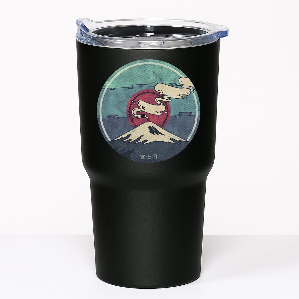 Fuji Volcano Classic Retro Tumbler