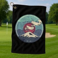 Fuji Volcano Classic Retro Golf Towel