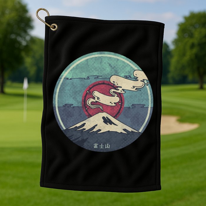 Fuji Volcano Classic Retro Golf Towel