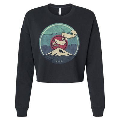 Fuji Volcano Classic Retro Cropped Pullover Crew