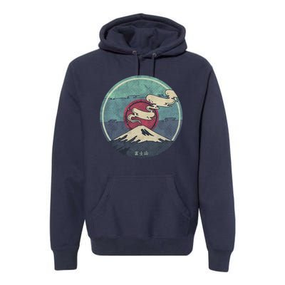 Fuji Volcano Classic Retro Premium Hoodie