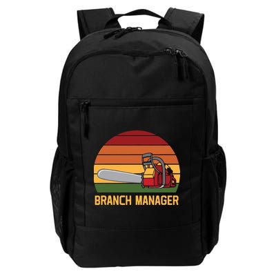 Funny Vintage Chainsaw Branch Manager Lumberjack And Logger Backpack