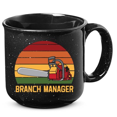 Funny Vintage Chainsaw Branch Manager Lumberjack And Logger 15oz Campfire Ceramic Mug