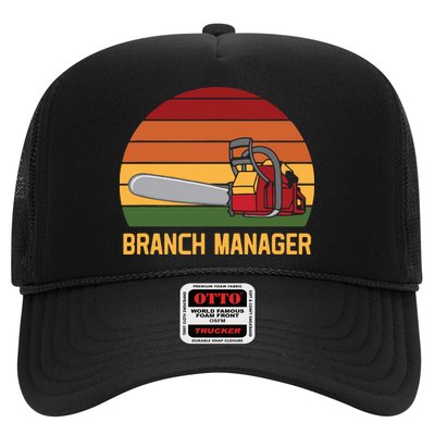 Funny Vintage Chainsaw Branch Manager Lumberjack And Logger Trucker Hat