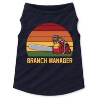 Funny Vintage Chainsaw Branch Manager Lumberjack And Logger Doggie Tank