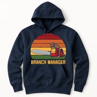 Funny Vintage Chainsaw Branch Manager Lumberjack And Logger Hoodie