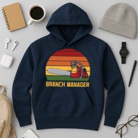 Funny Vintage Chainsaw Branch Manager Lumberjack And Logger Hoodie