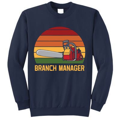 Funny Vintage Chainsaw Branch Manager Lumberjack And Logger Sweatshirt