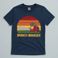 Funny Vintage Chainsaw Branch Manager Lumberjack And Logger T-Shirt