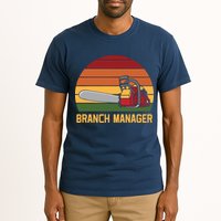 Funny Vintage Chainsaw Branch Manager Lumberjack And Logger Tall T-Shirt