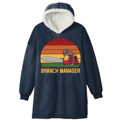 Funny Vintage Chainsaw Branch Manager Lumberjack And Logger Hooded Wearable Blanket