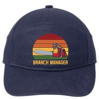 Funny Vintage Chainsaw Branch Manager Lumberjack And Logger 7-Panel Snapback Hat