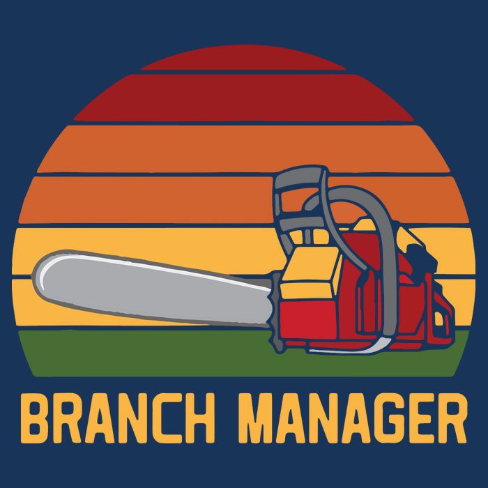 Funny Vintage Chainsaw Branch Manager Lumberjack And Logger 7-Panel Snapback Hat