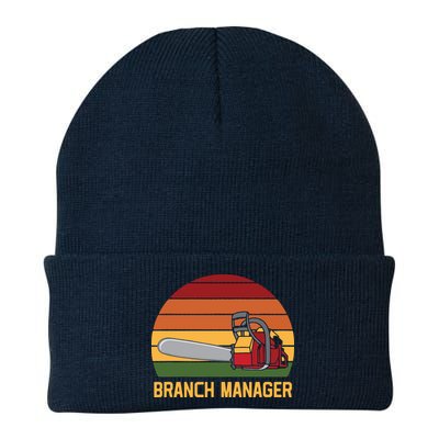 Funny Vintage Chainsaw Branch Manager Lumberjack And Logger Beanie