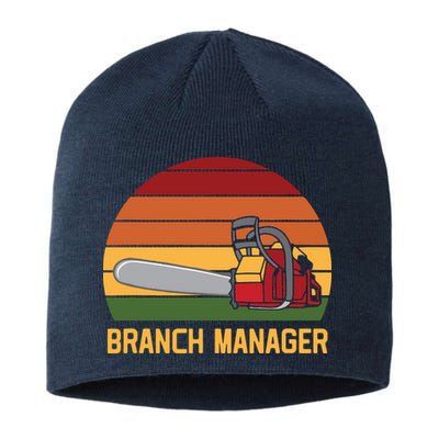 Funny Vintage Chainsaw Branch Manager Lumberjack And Logger Sustainable Beanie