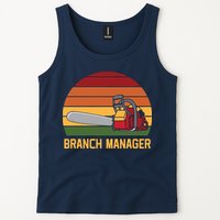 Funny Vintage Chainsaw Branch Manager Lumberjack And Logger Tank Top