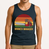 Funny Vintage Chainsaw Branch Manager Lumberjack And Logger Tank Top