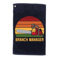 Funny Vintage Chainsaw Branch Manager Lumberjack And Logger Golf Towel