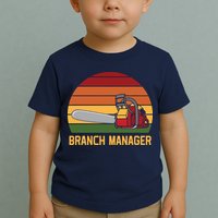Funny Vintage Chainsaw Branch Manager Lumberjack And Logger Toddler T-Shirt