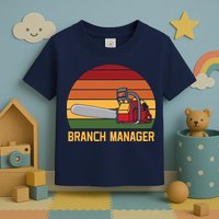 Funny Vintage Chainsaw Branch Manager Lumberjack And Logger Toddler T-Shirt