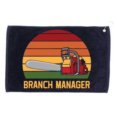 Funny Vintage Chainsaw Branch Manager Lumberjack And Logger Grommeted Golf Towel