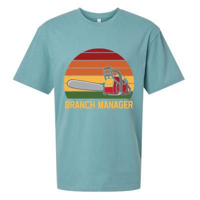 Funny Vintage Chainsaw Branch Manager Lumberjack And Logger Sueded Cloud Jersey T-Shirt
