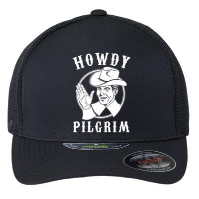 Funny Vintage Cowboy Howdy Pilgrim Flexfit Unipanel Trucker Cap