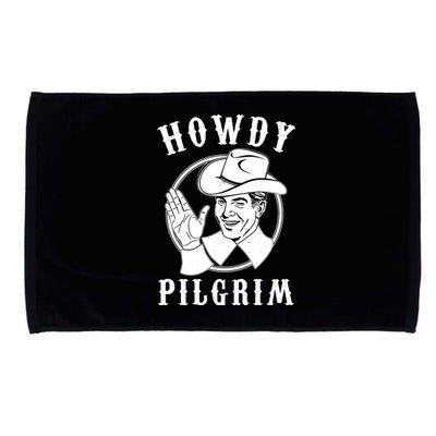 Funny Vintage Cowboy Howdy Pilgrim Microfiber Hand Towel