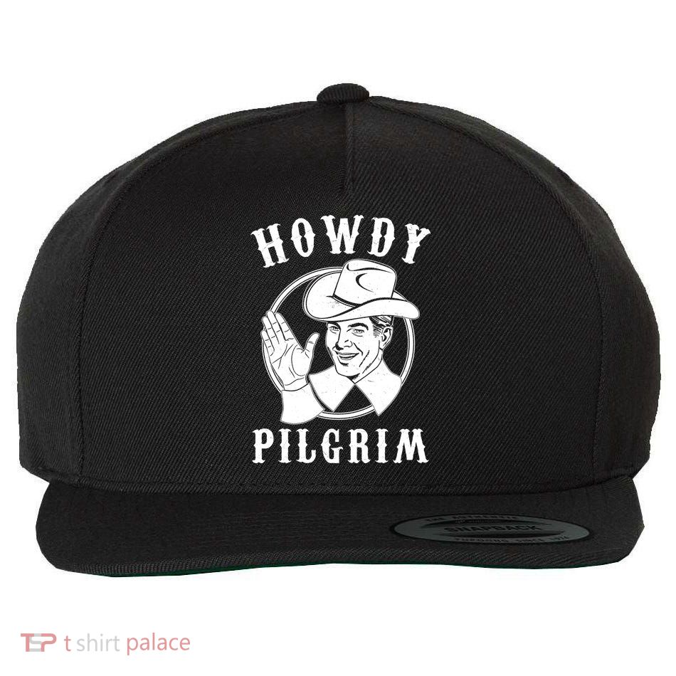 Funny Vintage Cowboy Howdy Pilgrim Wool Snapback Cap