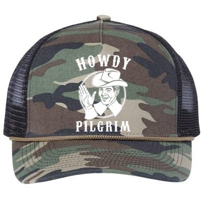 Funny Vintage Cowboy Howdy Pilgrim Retro Rope Trucker Hat Cap