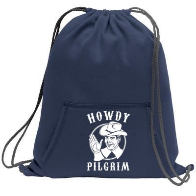 Funny Vintage Cowboy Howdy Pilgrim Sweatshirt Cinch Pack Bag