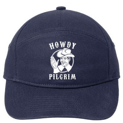 Funny Vintage Cowboy Howdy Pilgrim 7-Panel Snapback Hat