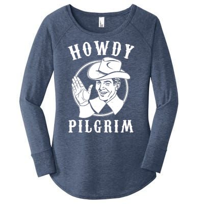 Funny Vintage Cowboy Howdy Pilgrim Women's Perfect Tri Tunic Long Sleeve Shirt