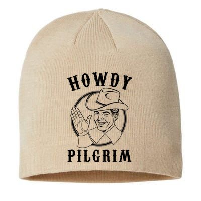 Funny Vintage Cowboy Howdy Pilgrim Sustainable Beanie