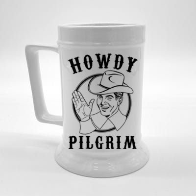 Funny Vintage Cowboy Howdy Pilgrim Beer Stein