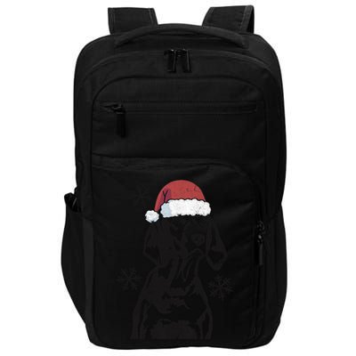 Funny Vizsla Christmas Santa Hat Xmas Mom Dad Gift Impact Tech Backpack