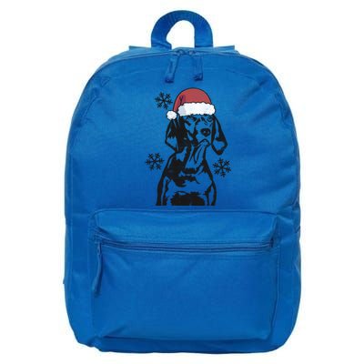 Funny Vizsla Christmas Santa Hat Xmas Mom Dad Gift 16 in Basic Backpack