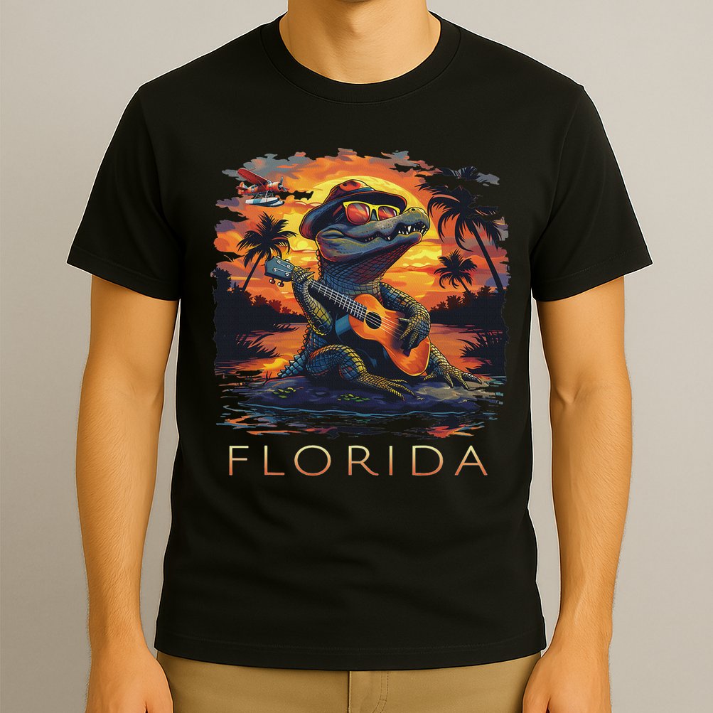 Florida Vacation Cute Alligator T-Shirt