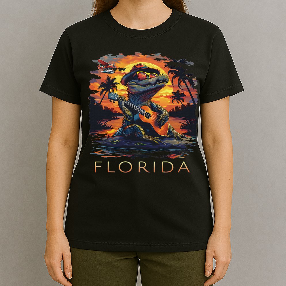 Florida Vacation Cute Alligator T-Shirt